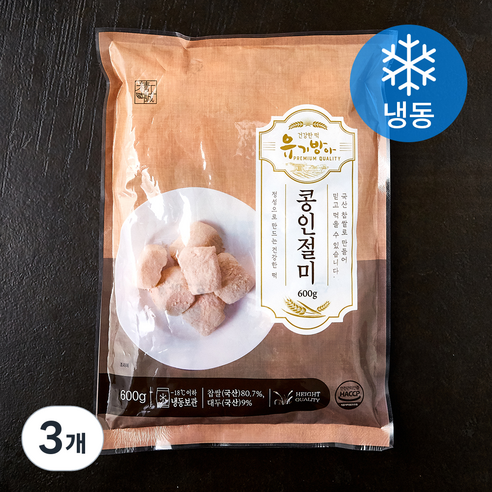 유기방아 콩인절미 (냉동), 600g, 3개