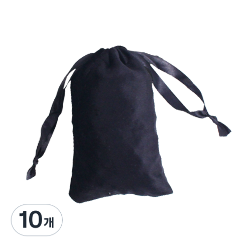 리빙앤도 벨벳 선물 주머니 파우치 10 x 15 cm, 10개, 블랙