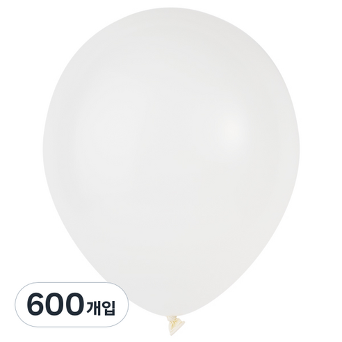 파티팡 풍선 라운드 30cm, 화이트, 600개입