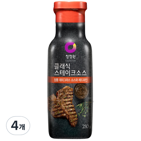 청정원 클래식 스테이크소스, 4개, 250g