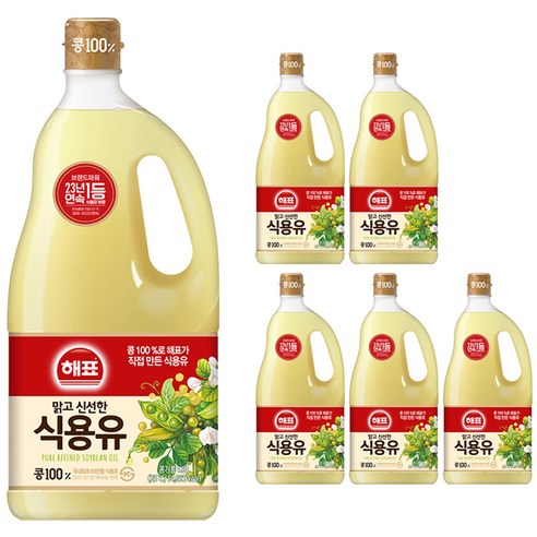 해표 식용유, 1.8L, 6개