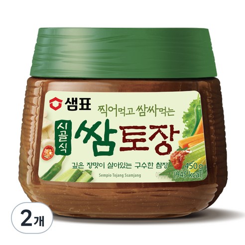 샘표 시골식 쌈토장, 450g, 2개