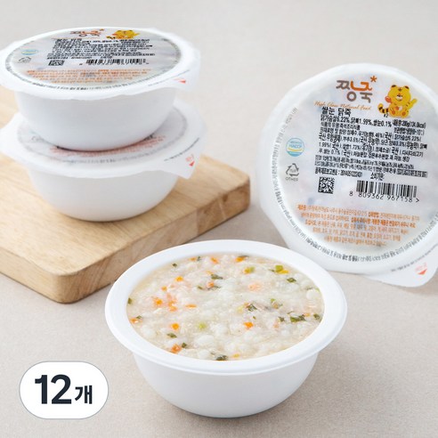 짱죽 웰빙죽 쌀눈 닭죽 (냉장), 200g, 12개