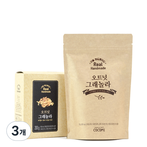 코코미 오트넛 그래놀라 시리얼, 200g, 3개