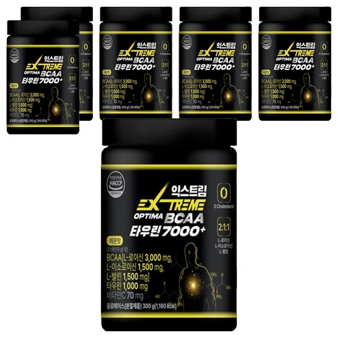익스트림 OPTIMA BCAA 타우린 7000+, 300g, 6개