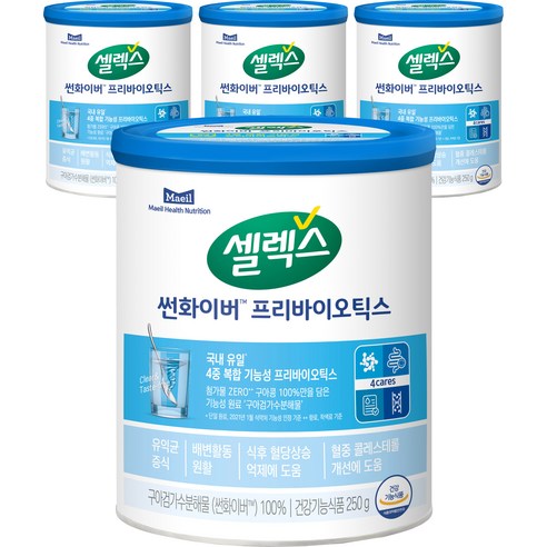 셀렉스 썬화이버 프리바이오틱스 유산균, 250g, 6개
