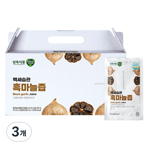 삼육 백세습관 흑마늘즙, 3박스, 2.1L