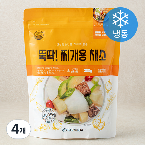 뚝딱! 찌개용 채소 (냉동), 4개, 300g