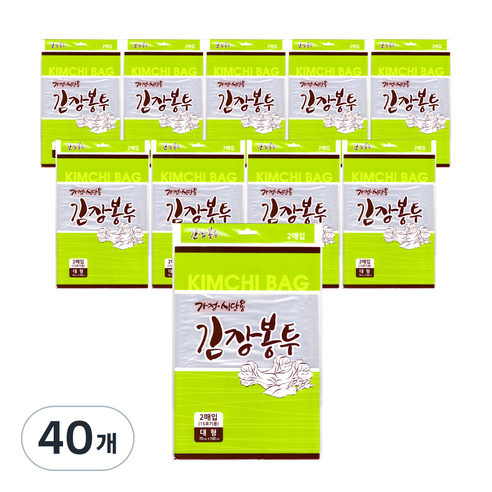 킹스봉 가온누리비닐 김장봉투 2p, 대형(약15포기), 40개