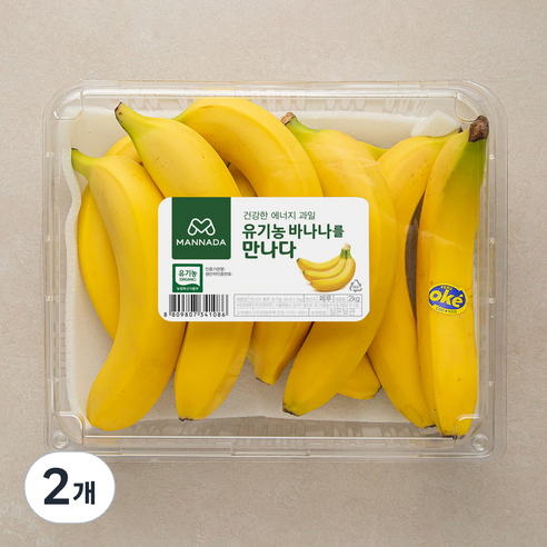 만나 페루 유기농 바나나, 2kg, 2개