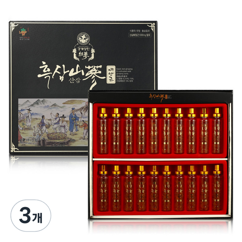 강개상인 흑삼산삼배양근 20p, 400ml, 3개