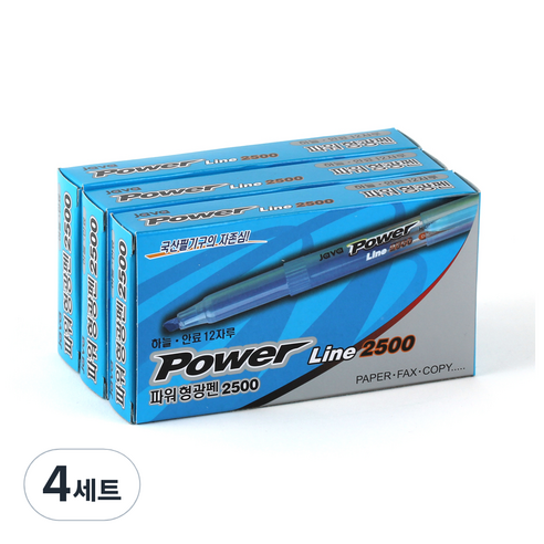 자바펜 파워라인 형광펜 오리지널, 하늘, 144개