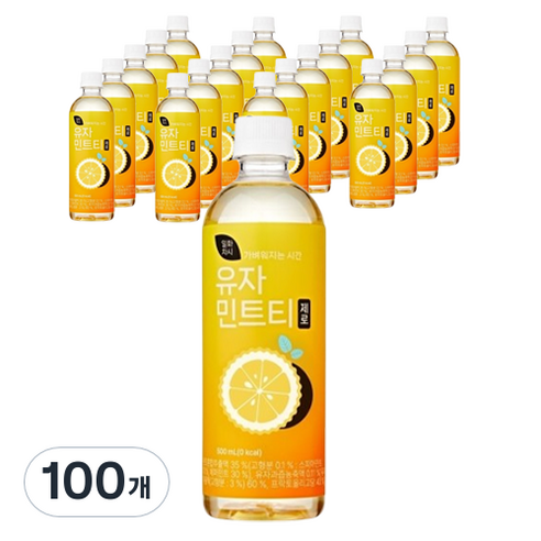 일화차시 유자민트티 제로, 500ml, 100개