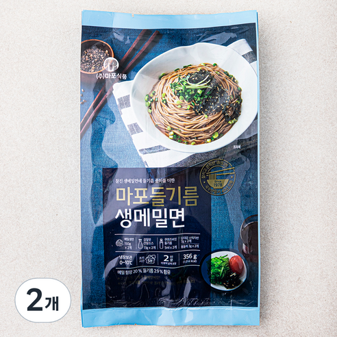 마포식품 들기름 생 메밀면 2인분, 356g, 2개