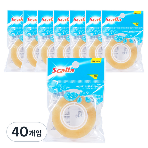 스칼라 다용도 테이프 리필 18mm x 30m, G1830R, 40개입