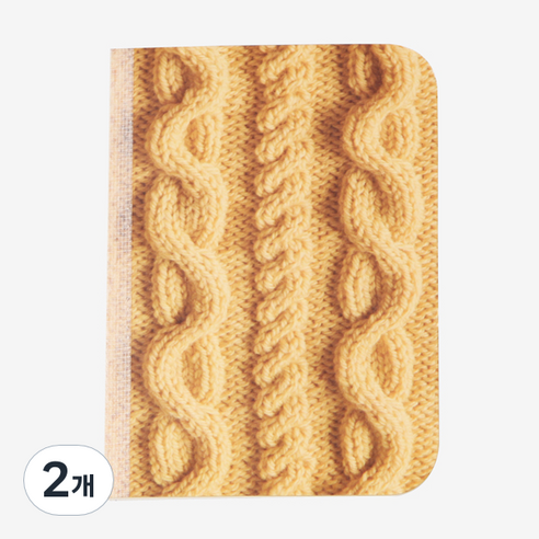 라잇트리 KNIT note 줄지, YELLOW, 2개
