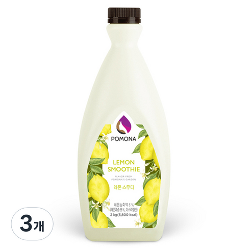포모나 스무디 시럽 레몬, 3개, 2kg