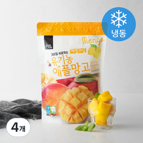 호재준 유기가공식품인증 애플망고 (냉동), 500g, 4개