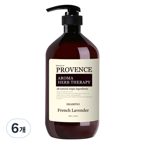 프로방스 프렌치 라벤더 샴푸, 1L, 6개