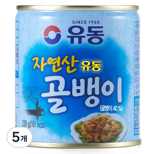 유동 자연산 골뱅이, 230g, 5개