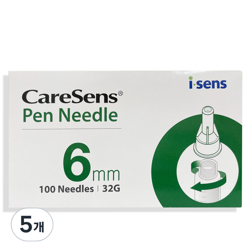 케어센스 멸균주사침 6mm 32G, 100개입, 5개