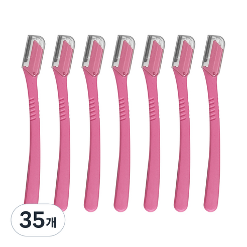 다크니스 포인트 일자 눈썹칼, 핑크, 35개