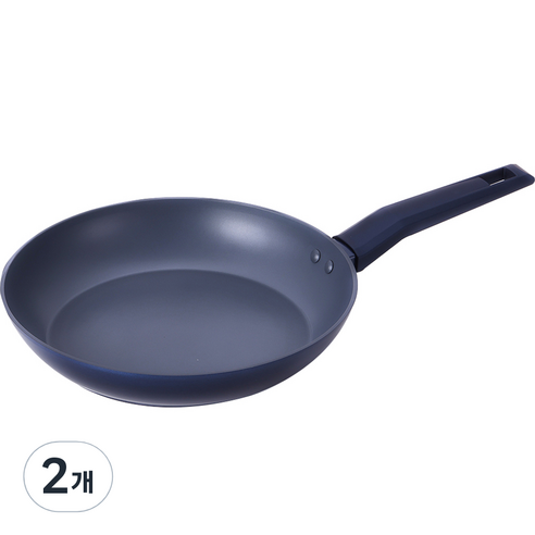 키친플라워 IH 인덕션 쿠킨 그린우드 후라이팬 블루, 28cm, 2개