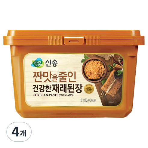 신송 짠맛을 줄인 건강한 재래된장, 2kg, 4개
