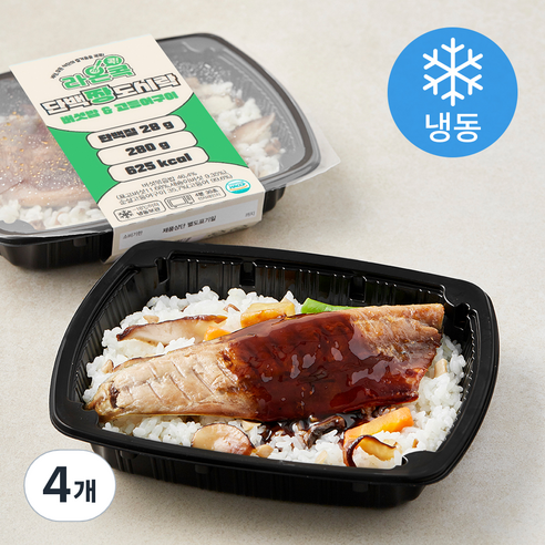 라온콕 단백짱 버섯밥 & 고등어 구이 (냉동), 280g, 4개