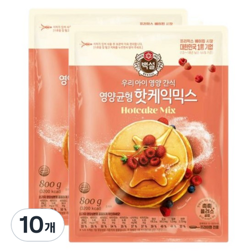 백설 핫케익믹스, 800g, 10개