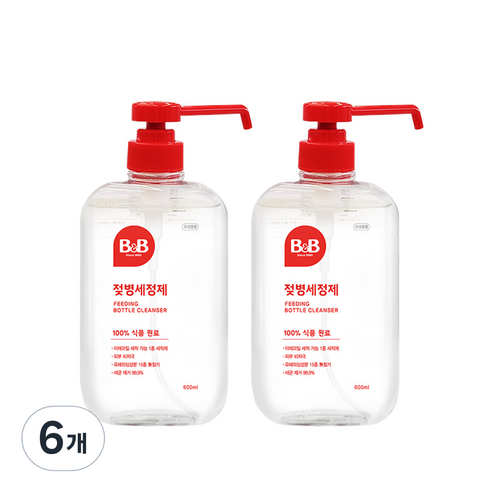 비앤비 젖병세정제 액상형, 600ml, 6통