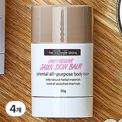 천연라이브 자운스킨밤 스틱형, 30g, 4개
