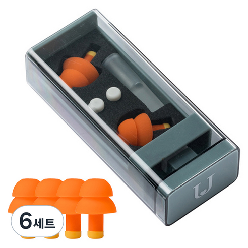 조인메이드 비행기 기압용 수면 귀마개, 6세트