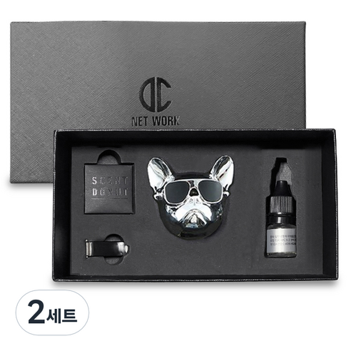 디씨네트워크 불독 차량용 방향제 유광실버 본품, 2세트, No.5