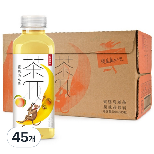 차파이 복숭아 우롱차, 500ml, 45개