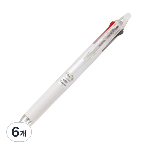 프릭션 슬림 3색 볼펜 0.5mm, 펄화이트, 6개