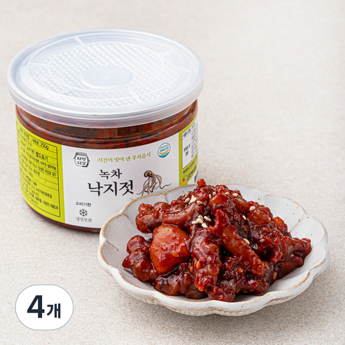 자연다감 녹차 낙지젓, 250g, 4개