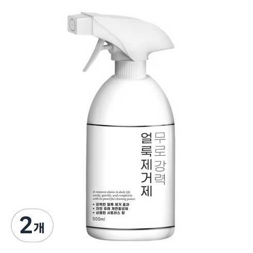 무로 강력 의류 얼룩제거제 스프레이형, 500ml, 2개