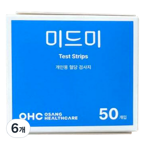 오상헬스케어 미드미 혈당시험지, 50개입, 6개