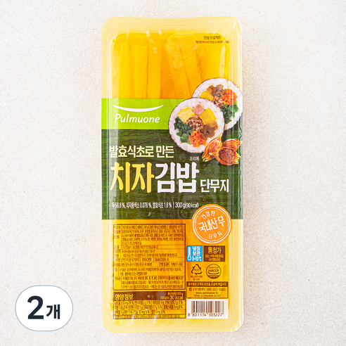 풀무원 발효식초로 만든 치자 김밥 단무지, 300g, 2개