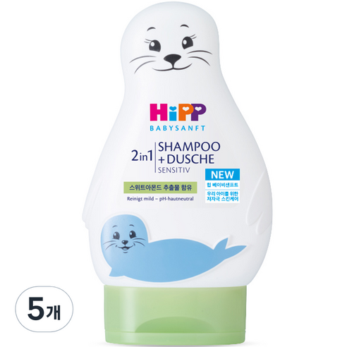 힙 베이비 샴푸 워싱, 5개, 200ml