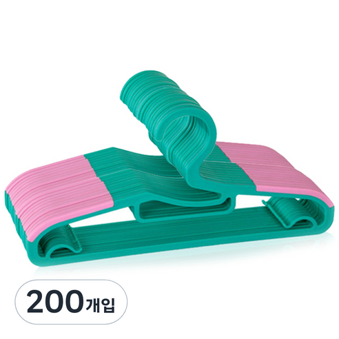 데코 라운드 논슬립 어린이 옷걸이, 민트, 200개입