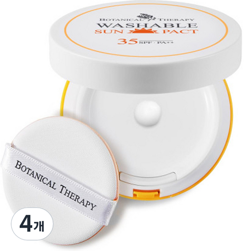 보타니컬테라피 워셔블 썬팩트 유아 선크림, 15g, 4개