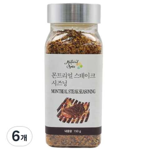 내츄럴스파이스 몬트리얼 스테이크 시즈닝, 150g, 6개