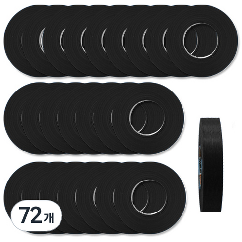 OON 마스킹테이프 검정색 12mm, 72개