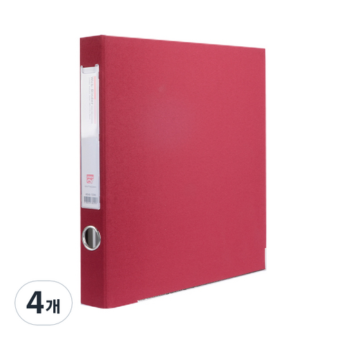 알파 웹D링 바인더 A4 3공 3cm AB948-7, 적색, 4개