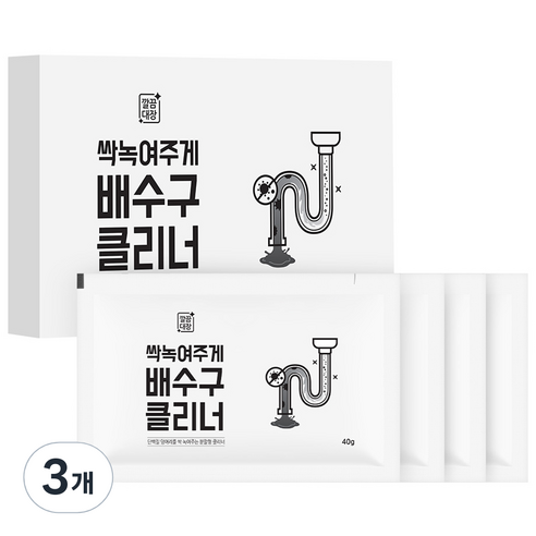 깔끔대장 싹녹여주게 배수구 클리너 4p, 160g, 3개