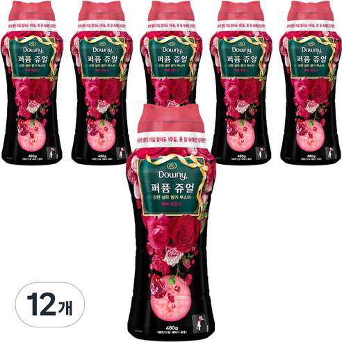 다우니 퍼퓸 쥬얼 루비 피오니 향기지속제, 480g, 12개