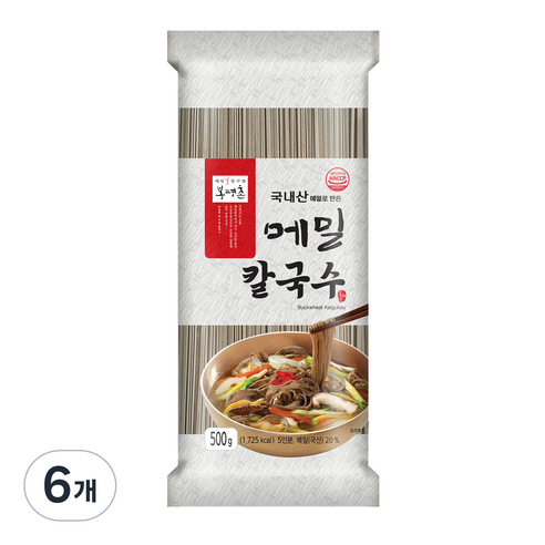 봉평촌 메밀칼국수, 500g, 6개