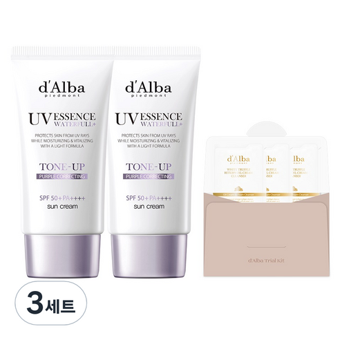 달바 워터풀 퍼플 톤업 선크림 SPF50+ PA++++, 50ml, 6개